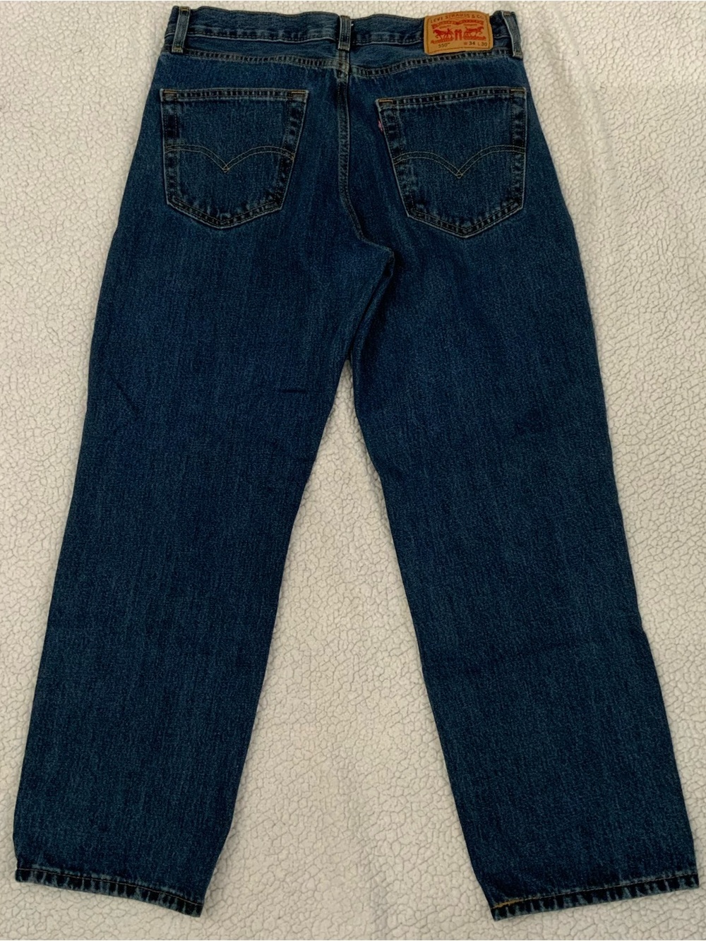 Levi’s 550 Red Tab 100% Cotton Jeans 34x30 Relaxed Fit Medium Wash Denim